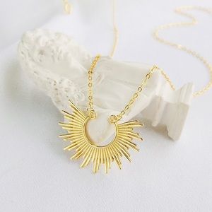 Half Radiant Sun Necklace